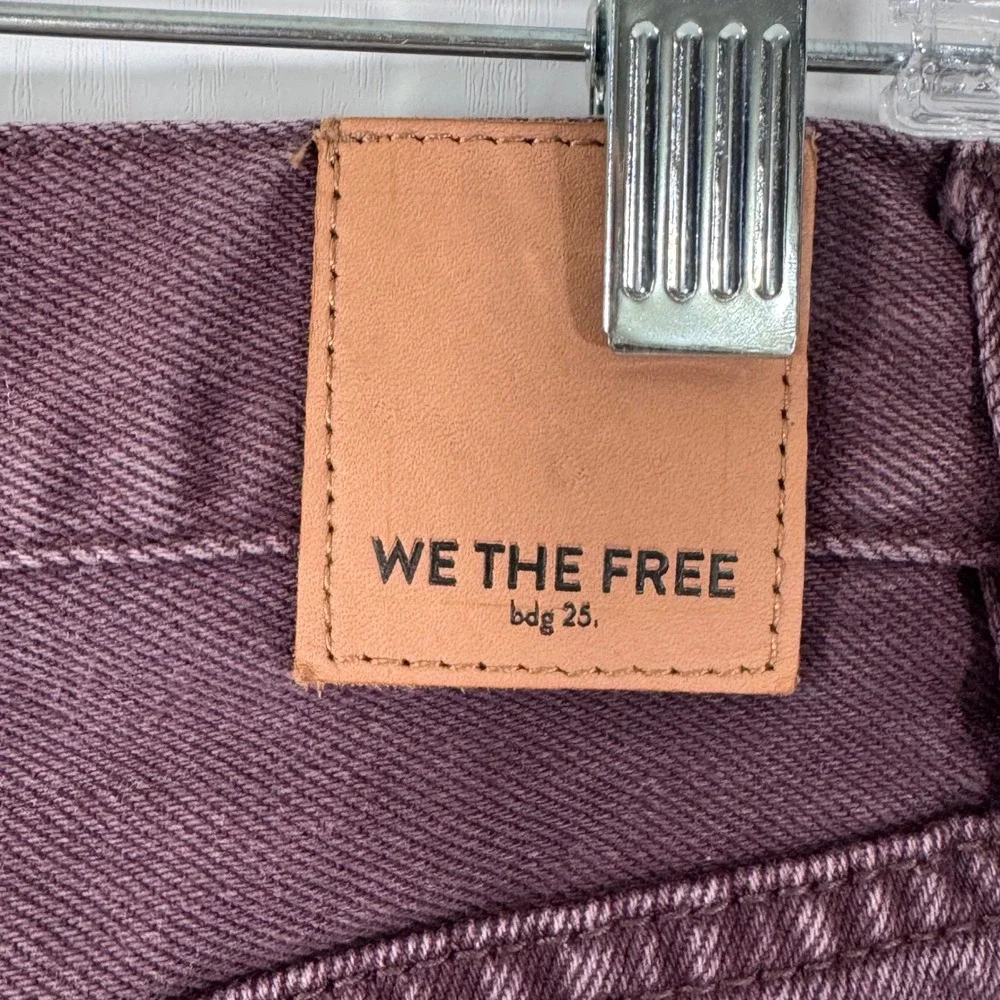 We The Free Twenty Six Cut Off Denim Shorts Button Fly Size 26 Purple‎